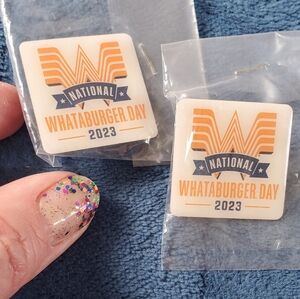 NEW Whataburger Day 2023 Square Pins 2-Lot